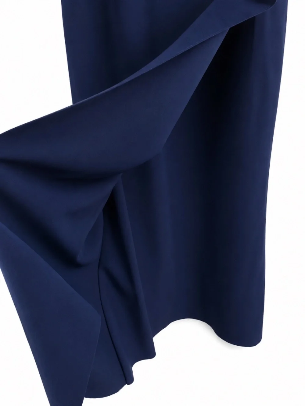 Chiara Boni La Petite Robe Navy Blue Ruched Maxi Dress Size US 14 IT 50 - Picture 6 of 9